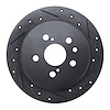 E-Line Drilled & Slotted Black Brake Rotor, 1994-1995 Lexus/Toyota/Scion, Position: Rear Right - image 1