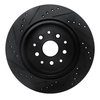 E-Line Drilled & Slotted Black Brake Rotor, 1993-1998 Lexus/Toyota/Scion, Position: Rear Right - image 3