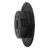 E-Line Drilled & Slotted Black Brake Rotor, 1995-1999 Lexus/Toyota/Scion, Position: Rear Left - image 3
