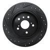 E-Line Drilled & Slotted Black Brake Rotor, 1995-1999 Lexus/Toyota/Scion, Position: Rear Right - image 2