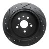 E-Line Drilled & Slotted Black Brake Rotor, 1996-1999 Lexus/Toyota/Scion, Position: Rear Right - image 3