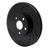 E-Line Drilled & Slotted Black Brake Rotor, 2000-2010 Fits Multiple Makes/Models, Position: Front Left - image 2