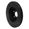 E-Line Drilled & Slotted Black Brake Rotor, 2000-2010 Fits Multiple Makes/Models, Position: Front Left - image 3