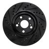 E-Line Drilled & Slotted Black Brake Rotor, 2000-2010 Fits Multiple Makes/Models, Position: Front Right - image 4