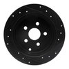 E-Line Drilled & Slotted Black Brake Rotor, 2000-2010 Fits Multiple Makes/Models, Position: Rear Left - image 2
