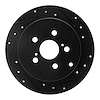E-Line Drilled & Slotted Black Brake Rotor, 2000-2010 Fits Multiple Makes/Models, Position: Rear Right - image 1
