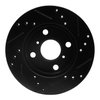 E-Line Drilled & Slotted Black Brake Rotor, 1999-2005 Lexus/Toyota/Scion, Position: Front Left - image 4