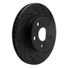 E-Line Drilled & Slotted Black Brake Rotor, 2004-2009 Lexus/Toyota/Scion, Position: Front Right - image 2