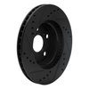 E-Line Drilled & Slotted Black Brake Rotor, 2004-2009 Lexus/Toyota/Scion, Position: Front Right - image 4