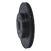 E-Line Drilled & Slotted Black Brake Rotor, 2006-2019 Lexus/Toyota/Scion, Position: Front Right - image 1