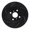 E-Line Drilled & Slotted Black Brake Rotor, 2006-2019 Lexus/Toyota/Scion, Position: Front Right - image 4