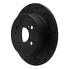 E-Line Drilled & Slotted Black Brake Rotor, 2007-2012 Lexus/Toyota/Scion, Position: Rear Left - image 1