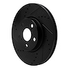 E-Line Drilled & Slotted Black Brake Rotor, 2008-2019 Fits Multiple Makes/Models, Position: Front Left - image 1