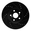 E-Line Drilled & Slotted Black Brake Rotor, 2008-2019 Fits Multiple Makes/Models, Position: Front Left - image 2