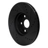 E-Line Drilled & Slotted Black Brake Rotor, 2008-2019 Fits Multiple Makes/Models, Position: Front Left - image 4