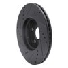 E-Line Drilled & Slotted Black Brake Rotor, 2008-2019 Fits Multiple Makes/Models, Position: Front Right - image 4