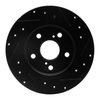 E-Line Drilled & Slotted Black Brake Rotor, 2008-2018 Fits Multiple Makes/Models, Position: Rear Left - image 3