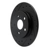 E-Line Drilled & Slotted Black Brake Rotor, 2008-2018 Fits Multiple Makes/Models, Position: Rear Left - image 4