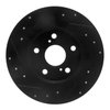 E-Line Drilled & Slotted Black Brake Rotor, 2008-2018 Fits Multiple Makes/Models, Position: Rear Right - image 2