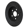 E-Line Drilled & Slotted Black Brake Rotor, Fits Select Fits Multiple Makes/Models, Position: Rear Left - image 1