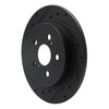 E-Line Drilled & Slotted Black Brake Rotor, Fits Select Fits Multiple Makes/Models, Position: Rear Left - image 2