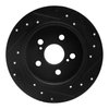 E-Line Drilled & Slotted Black Brake Rotor, Fits Select Fits Multiple Makes/Models, Position: Rear Left - image 4