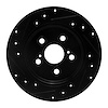 E-Line Drilled & Slotted Black Brake Rotor, Fits Select Fits Multiple Makes/Models, Position: Rear Right - image 1