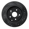 E-Line Drilled & Slotted Black Brake Rotor, 2009-2013 Fits Multiple Makes/Models, Position: Rear Left - image 2