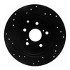 E-Line Drilled & Slotted Black Brake Rotor, 2009-2013 Fits Multiple Makes/Models, Position: Rear Right - image 3