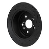 E-Line Drilled & Slotted Black Brake Rotor, 2009-2015 Lexus/Toyota/Scion, Position: Rear Left - image 1