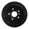 E-Line Drilled & Slotted Black Brake Rotor, 2009-2015 Lexus/Toyota/Scion, Position: Rear Left - image 2