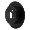 E-Line Drilled & Slotted Black Brake Rotor, 2012-2018 Lexus/Toyota/Scion, Position: Rear Left - image 3