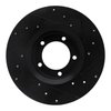 E-Line Drilled & Slotted Black Brake Rotor, 1975-1983 Lexus/Toyota/Scion, Position: Front Left - image 2