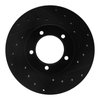 E-Line Drilled & Slotted Black Brake Rotor, 1979-1983 Lexus/Toyota/Scion, Position: Front Right - image 2