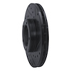 E-Line Drilled & Slotted Black Brake Rotor, 1985-1992 Lexus/Toyota/Scion, Position: Front Right - image 1