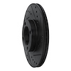 E-Line Drilled & Slotted Black Brake Rotor, 1986-1989 Lexus/Toyota/Scion, Position: Front Right - image 1