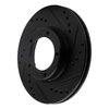 E-Line Drilled & Slotted Black Brake Rotor, 1989-2008 Lexus/Toyota/Scion, Position: Front Right - image 2