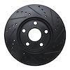 E-Line Drilled & Slotted Black Brake Rotor, 1991-1997 Lexus/Toyota/Scion, Position: Front Left - image 1