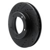 E-Line Drilled & Slotted Black Brake Rotor, 1998-2007 Lexus/Toyota/Scion, Position: Front Left - image 2