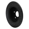 E-Line Drilled & Slotted Black Brake Rotor, 1999-2003 Lexus/Toyota/Scion, Position: Rear Right - image 2