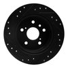 E-Line Drilled & Slotted Black Brake Rotor, 1999-2003 Lexus/Toyota/Scion, Position: Rear Right - image 4