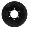 E-Line Drilled & Slotted Black Brake Rotor, 2000-2007 Lexus/Toyota/Scion, Position: Front Left - image 3