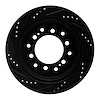 E-Line Drilled & Slotted Black Brake Rotor, 2001-2009 Lexus/Toyota/Scion, Position: Rear Right - image 1