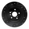 E-Line Drilled & Slotted Black Brake Rotor, 2004-2010 Lexus/Toyota/Scion, Position: Rear Right - image 4