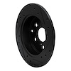 E-Line Drilled & Slotted Black Brake Rotor, 2006-2018 Lexus/Toyota/Scion, Position: Rear Left - image 1
