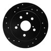 E-Line Drilled & Slotted Black Brake Rotor, 2006-2018 Lexus/Toyota/Scion, Position: Rear Left - image 3