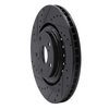 E-Line Drilled & Slotted Black Brake Rotor, Fits Select Lexus/Toyota/Scion, Position: Front Left - image 2