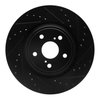 E-Line Drilled & Slotted Black Brake Rotor, Fits Select Lexus/Toyota/Scion, Position: Front Right - image 3
