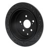 E-Line Drilled & Slotted Black Brake Rotor, 2010-2020 Lexus/Toyota/Scion, Position: Rear Left - image 2