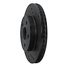 E-Line Drilled & Slotted Black Brake Rotor, Fits Select Lexus/Toyota/Scion, Position: Front Right